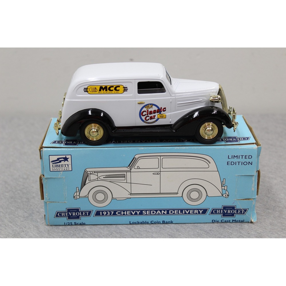 Liberty Classics 1937 Chevy Sedan Delivery 1/25 White My Classic Car Bank Ltd Ed